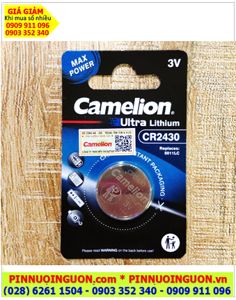 Camelion CR2430; Pin 3v lithium Camelion CR2430 (24mmx3mm) _Vỉ 1viên